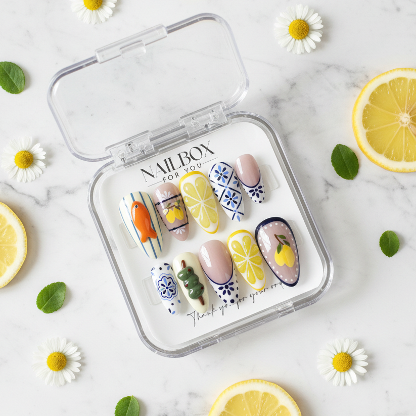 Mediterranean - Marble Lemon Daisy